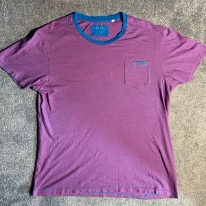 Vintage Guess Los Angeles Men’s T Shirt Size Medium Multicolor Vertical Stripes